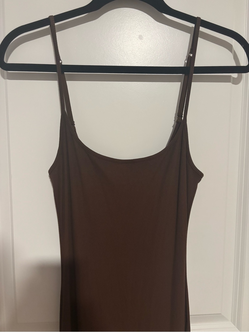 SOLD Women's Brown Slip Maxi Dress Few Moda Light Compression bodycon - Picture 2 of 6